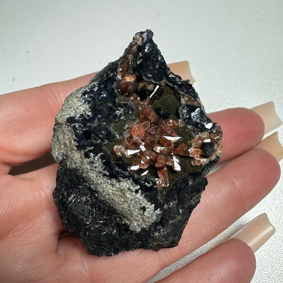 SUPER RARE Collector Rhodochrosite Matrix Potosi Mine Santa Eulalia Chihuahua 🇲🇽 - Picture 3 of 6